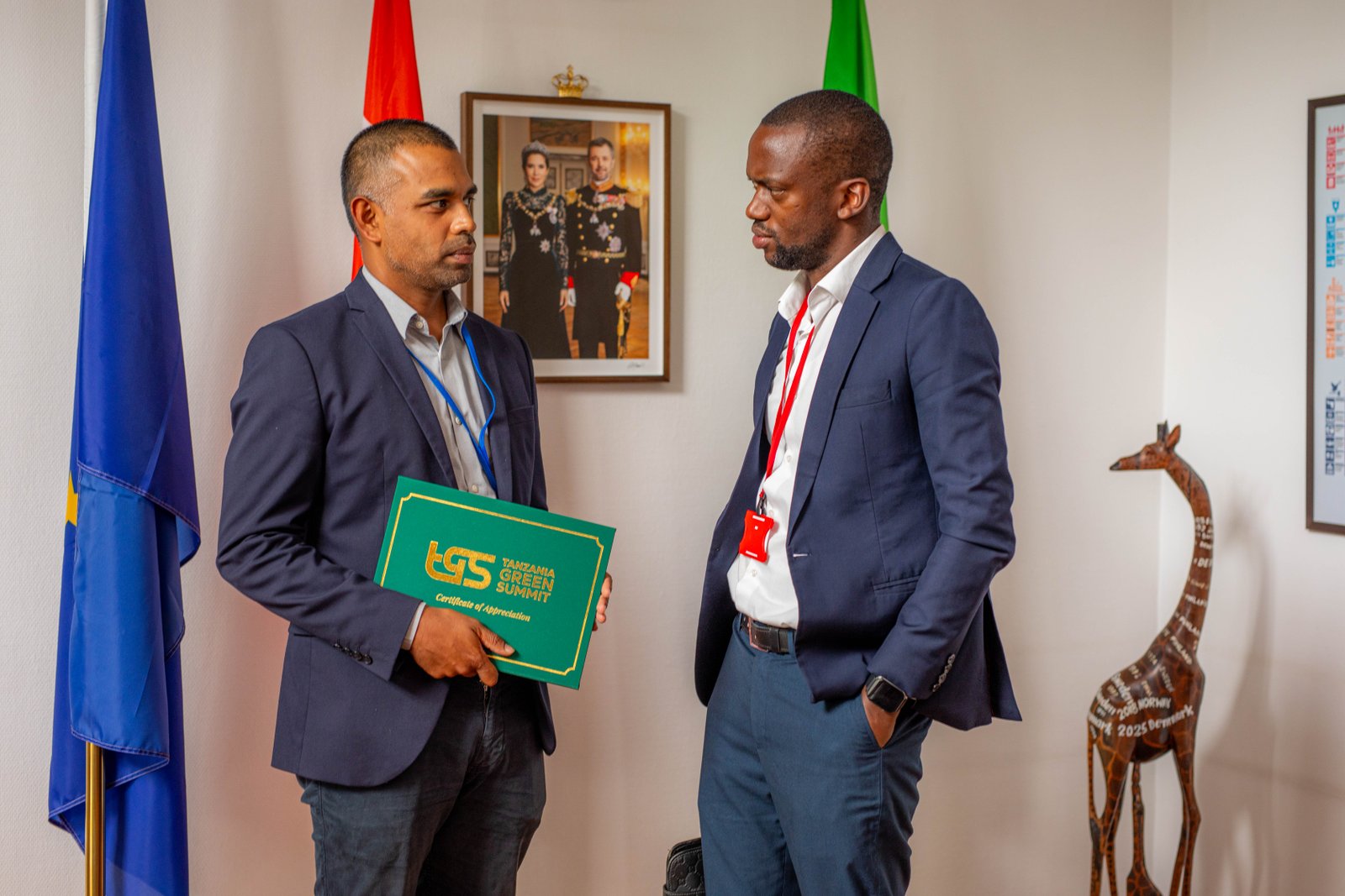 Tanzania Green Summit team meeting the Denmark Embassy